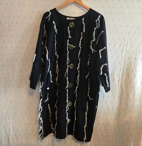 Vintage Patrick Kelly Paris One of a Kind Black and White Dress w/ Matching Coat